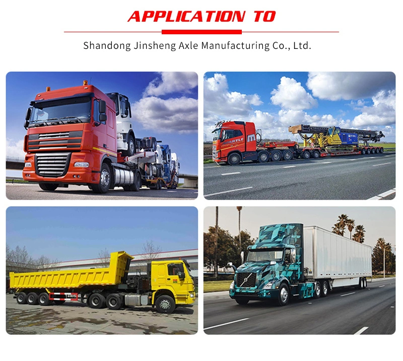 Factory 12ton 13ton American Type Truck Semi Trailer Front and Rear Trailer Axle for Sale