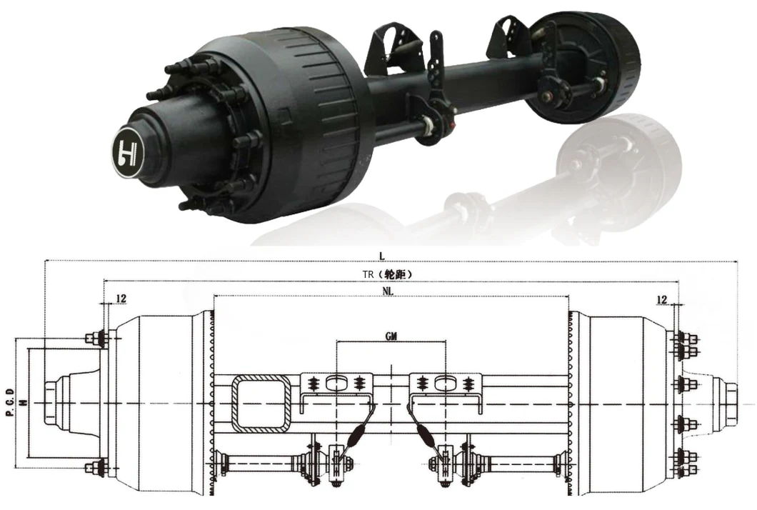 Sell of German Type Trailer Axle for Semi Trailer Truck Using