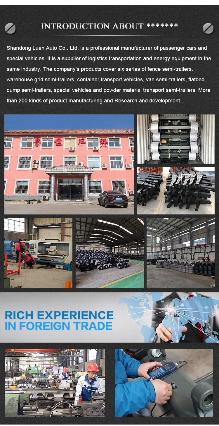China Manufacturer Low Price Mechanical Suspension Parts 3 Axle American Type Trailer Auto Parts Suspension